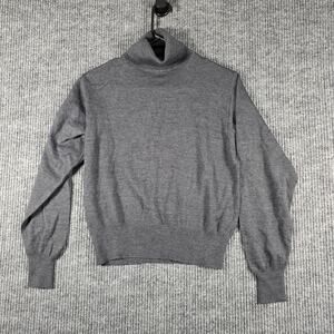 GISPA Gray Merino Wool Blend Turtleneck Sweater Womens US 6‎ Italy 40